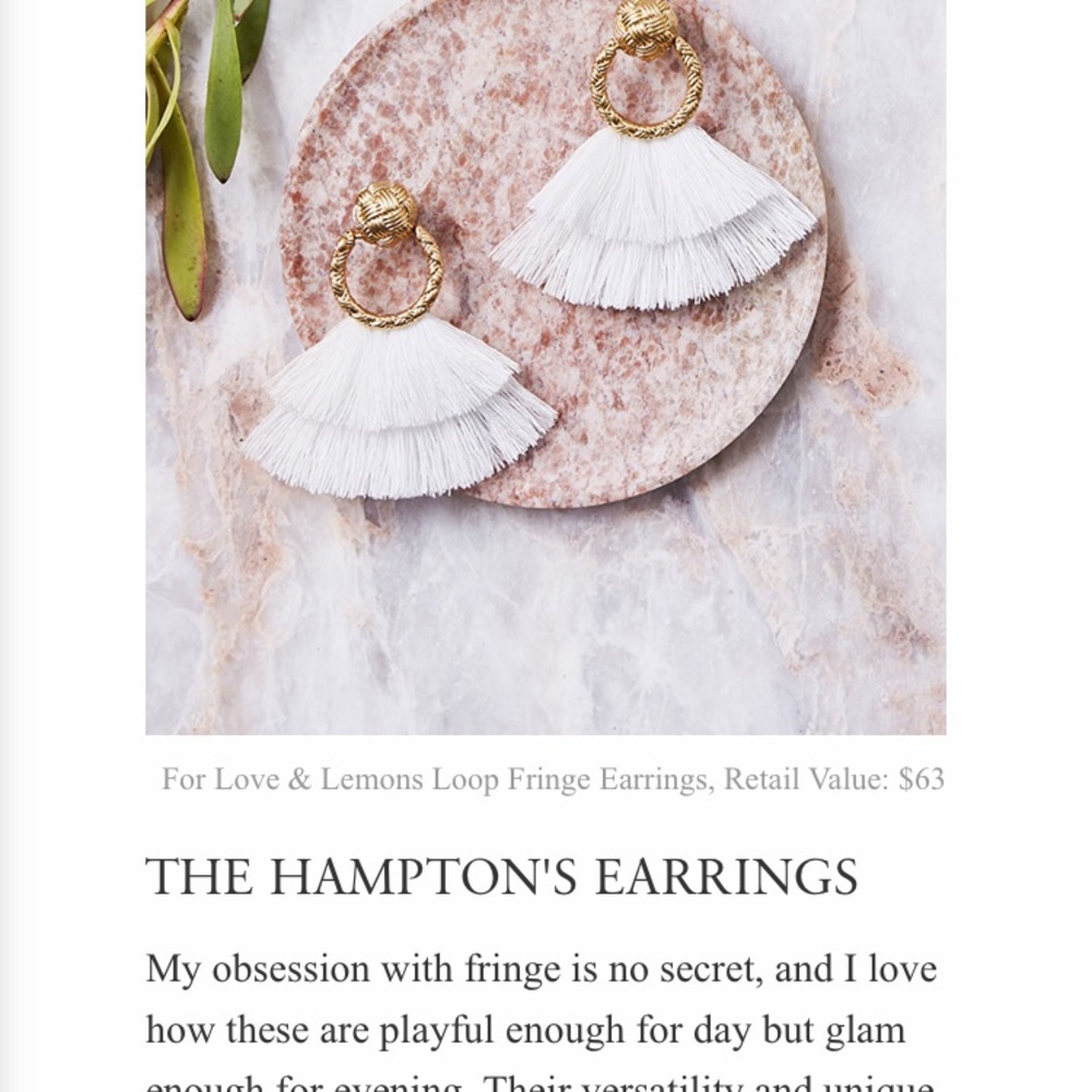 For Love & Lemons Loop Fringe Earrings